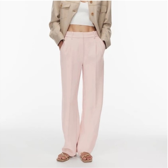 Wilfred Pants - NWOT ARITZIA WILFRED Effortless Wide Leg Pants Trousers Pink Size 2